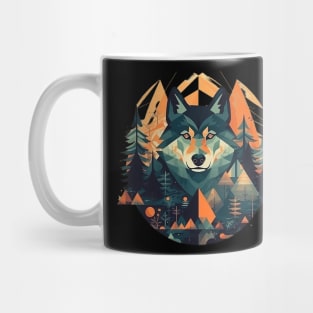 Abstract wolf Mug